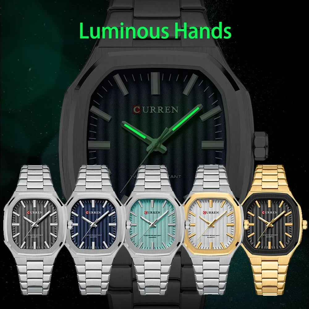 CURREN 8458 Luxury Casual Men's Watches Waterproof Luminous Hands Clock Quartz Wristwatch for Men Male Relojes Relogio Masculino