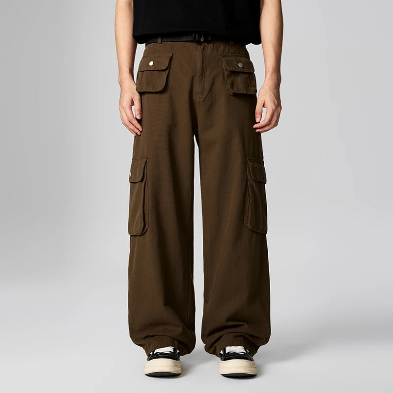 Vintage Multi-pocket Designer Casual Pants Men's Fashion with Cotton Comfortable  Pants HIgh Quality Fashion Men Jeans
