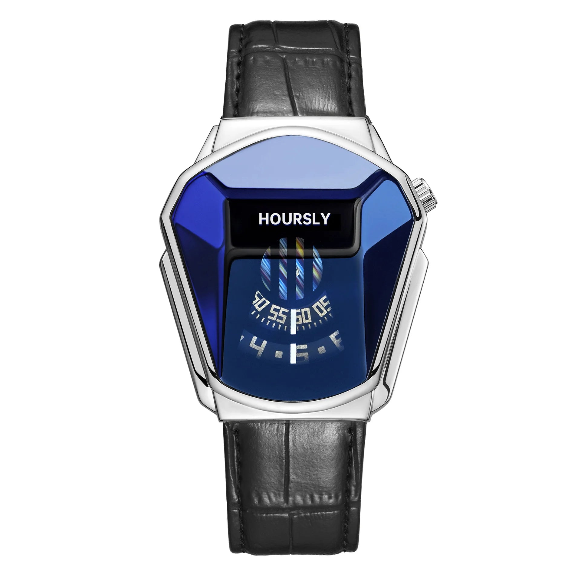 HOURSLY 6617 Fashion Men's Watches Motorcycle Cool Waterproof Sport Wristwatch Quartz Stainless Steel Leather GoldClock Watch