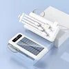 Lanyard Design Comes with Mobile Phone Holder 2USB Output 1 to 4 Output Charging Cable 20000 MAh Solar Power Bank