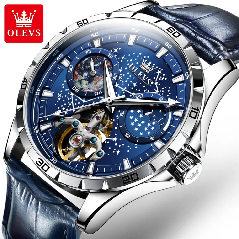 OLEVS 6689 Original Brand Men's Watches Waterproof Multifunctional Luminous  Fully Pointer Quartz Watch