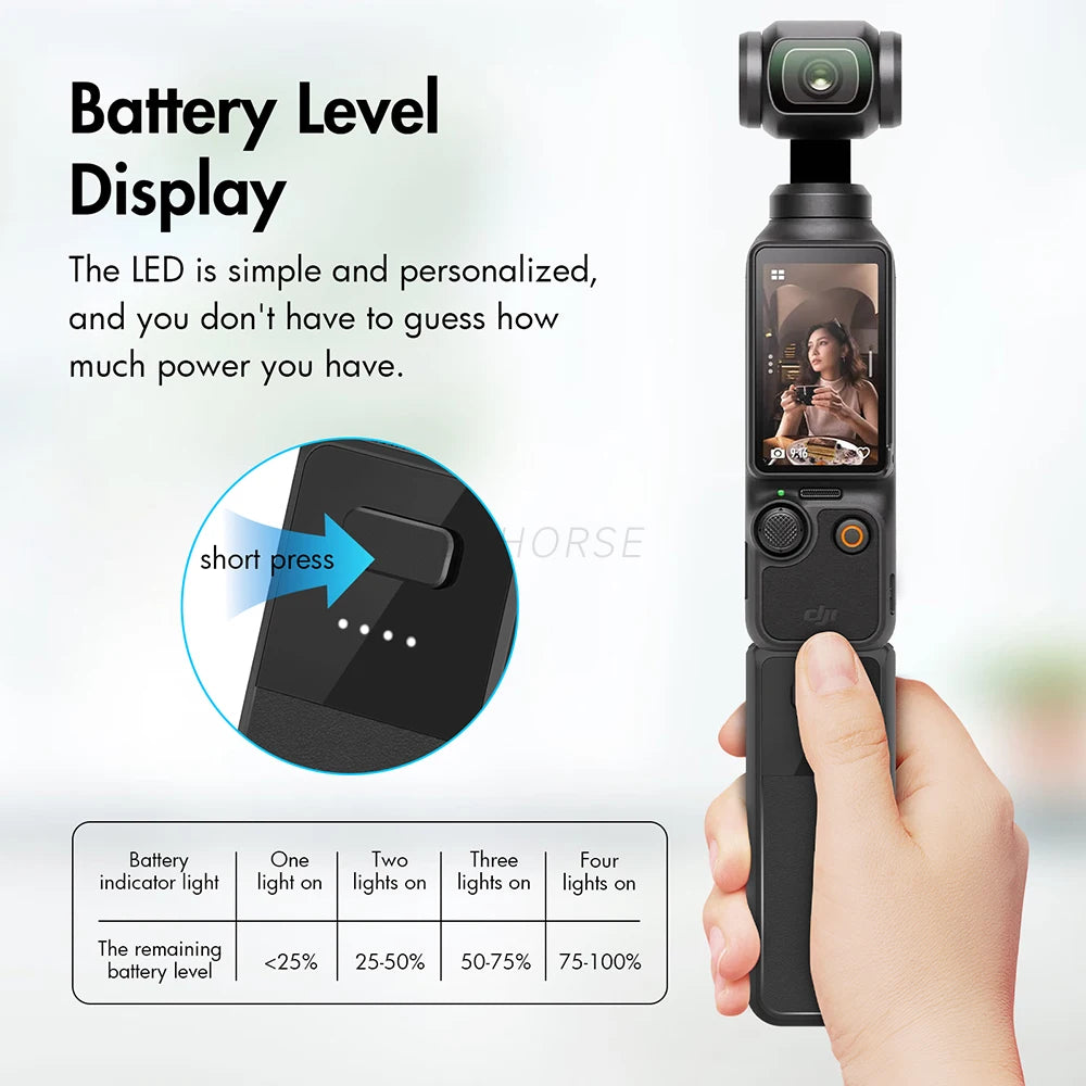 Fast Charging 2800MAh Power Bank Portable Large Capacity Battery Handle Type-C  for DJI OSMO Pocket 3 Camera Accessories