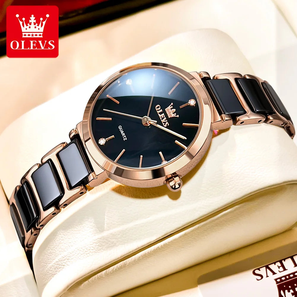 Reloj OLEVS Watch for Man 5877 Quartz Stainless Steel Waterproof Date Week Fashion Classic Wrist Watches OLEVS New Men's Watches