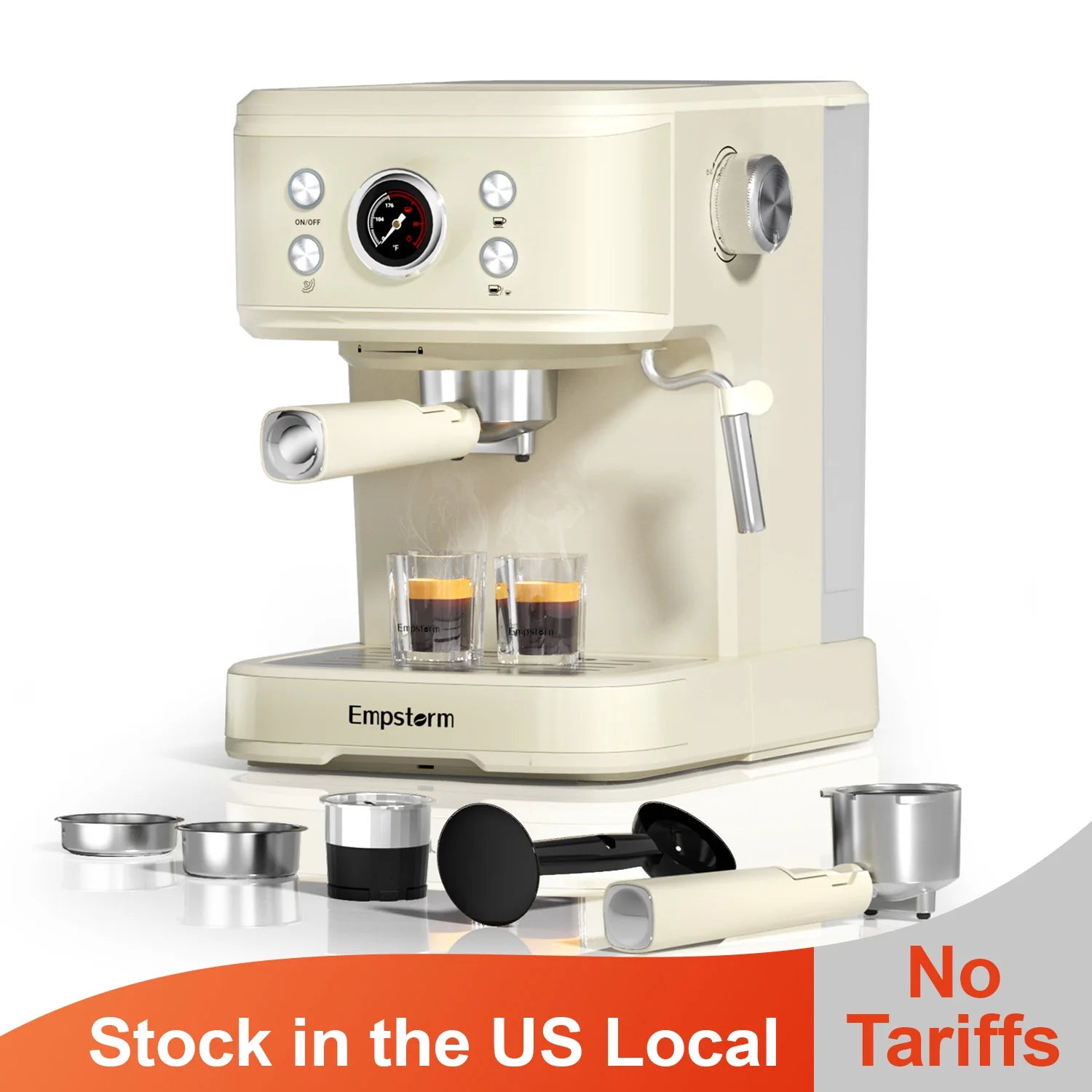 Empstorm  04E 20 Bar Electric Semi-Automatic Coffee Maker Machine With Capsule Filter for Use Halloween Christmas Gift