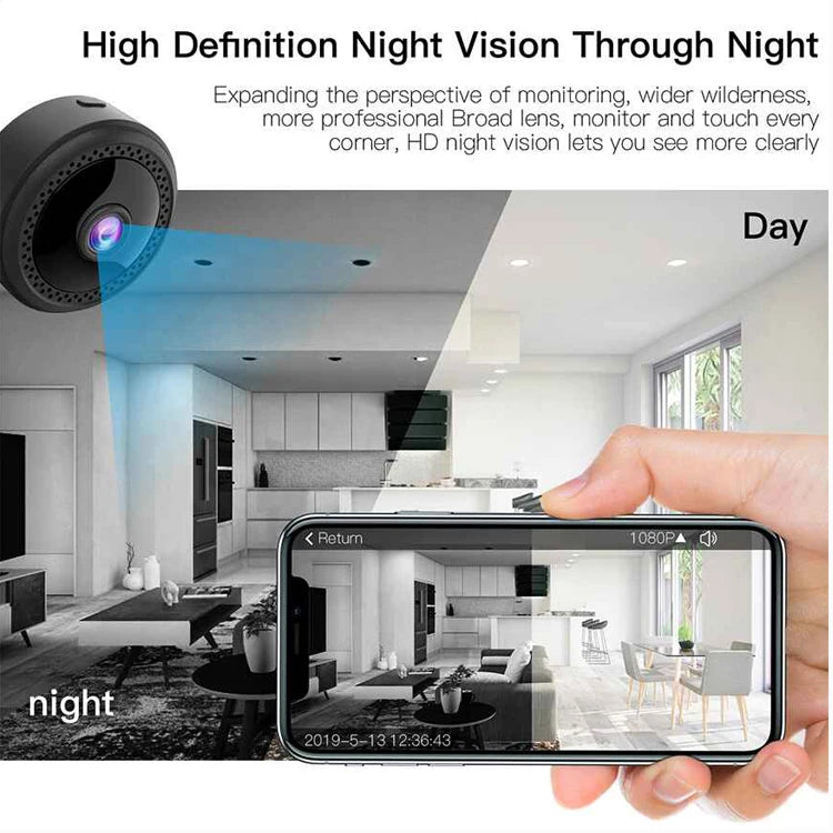 W12 Magnetic Mini Wifi Smart Camera Full HD 1080p Night Vision Sports DV Camera With 160 Degree Wide Angle