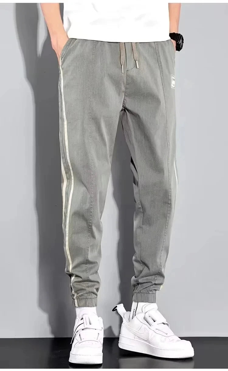 Oversized Pants Men 2023 Casual Pants for Men Striped Plus Size Loose Fashion Cargo Pants Men Streetwear