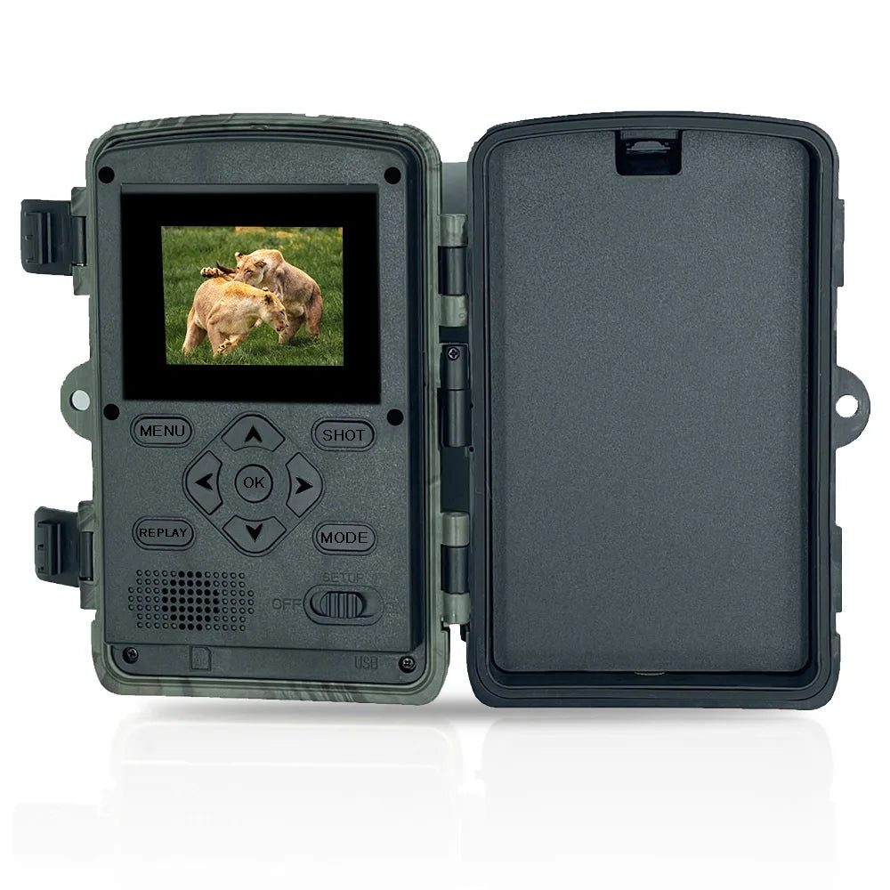 Waterproof IP66 2.7K Full HD 58MP CMOS Sensor Hunting Camera with Wide Angle Night Vision and Infrared Tracking