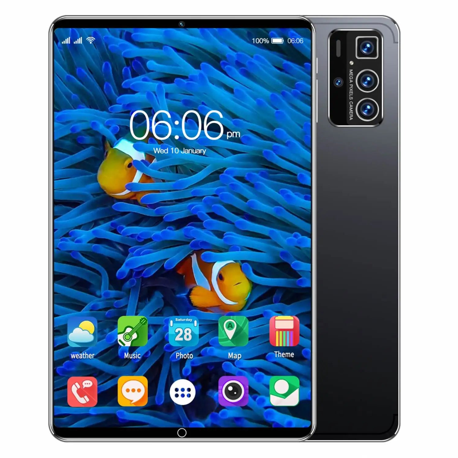 Pro 14 Branded 10.1 Inch Dual SIM Android Tablet 16GB+1TB Educational and Includes Phone Call Feature