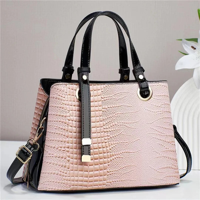2024 New Retro Crocodile Pattern High Capacity Fashion Trend Messenger Bags Luxury Women's Bags Womens Handbags