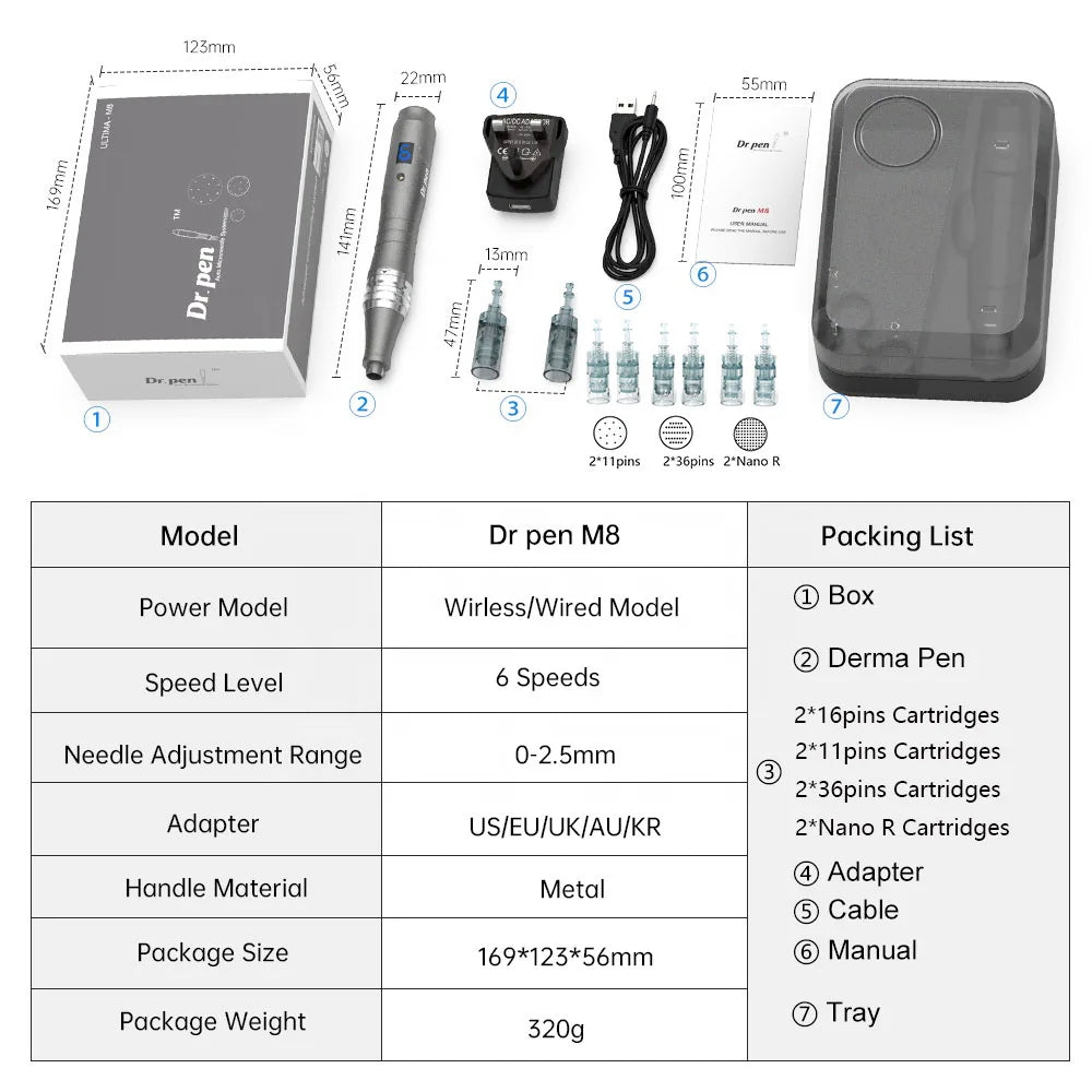 Handheld Home Use Needle Free Efficient Hydration Nutri Pen Skin Care Nutri Facial Hydro Pen for Scar Acne Removal