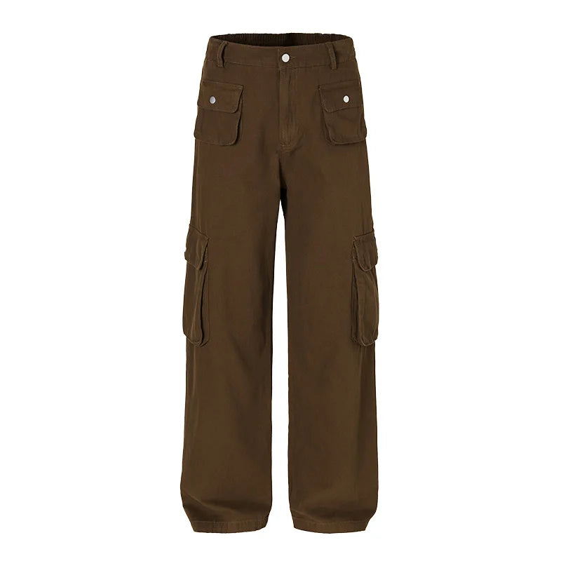 Vintage Multi-pocket Designer Casual Pants Men's Fashion with Cotton Comfortable  Pants HIgh Quality Fashion Men Jeans