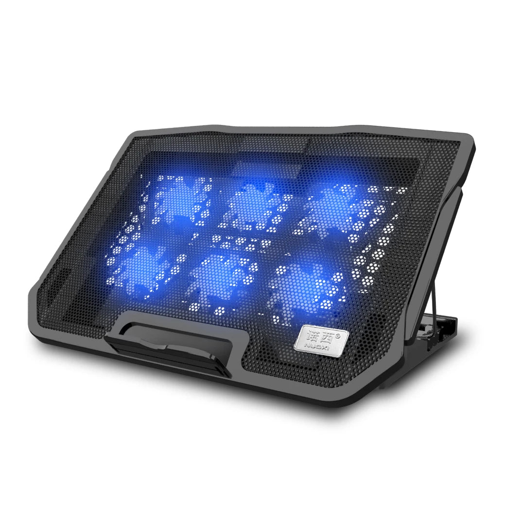 NUOXI H9 6-Blade Laptop Cooler Notebook Stand with Cooling Fan Pad for 12-16 Inch Devices in Stock