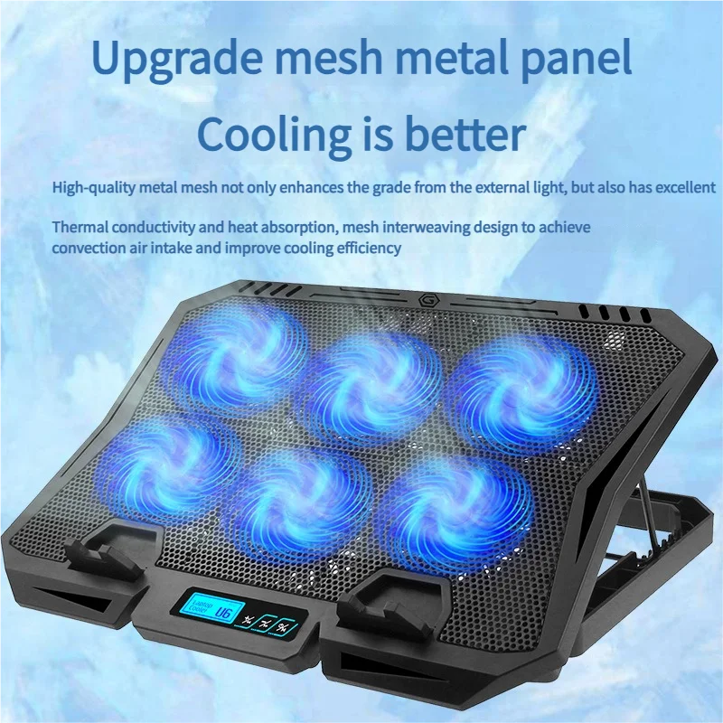 X6A Budget Dual Fans Laptop Cooler Plastic Adjustable Stand with USB Ports for 15.6/17.3 Inch Gaming Laptops in Stock