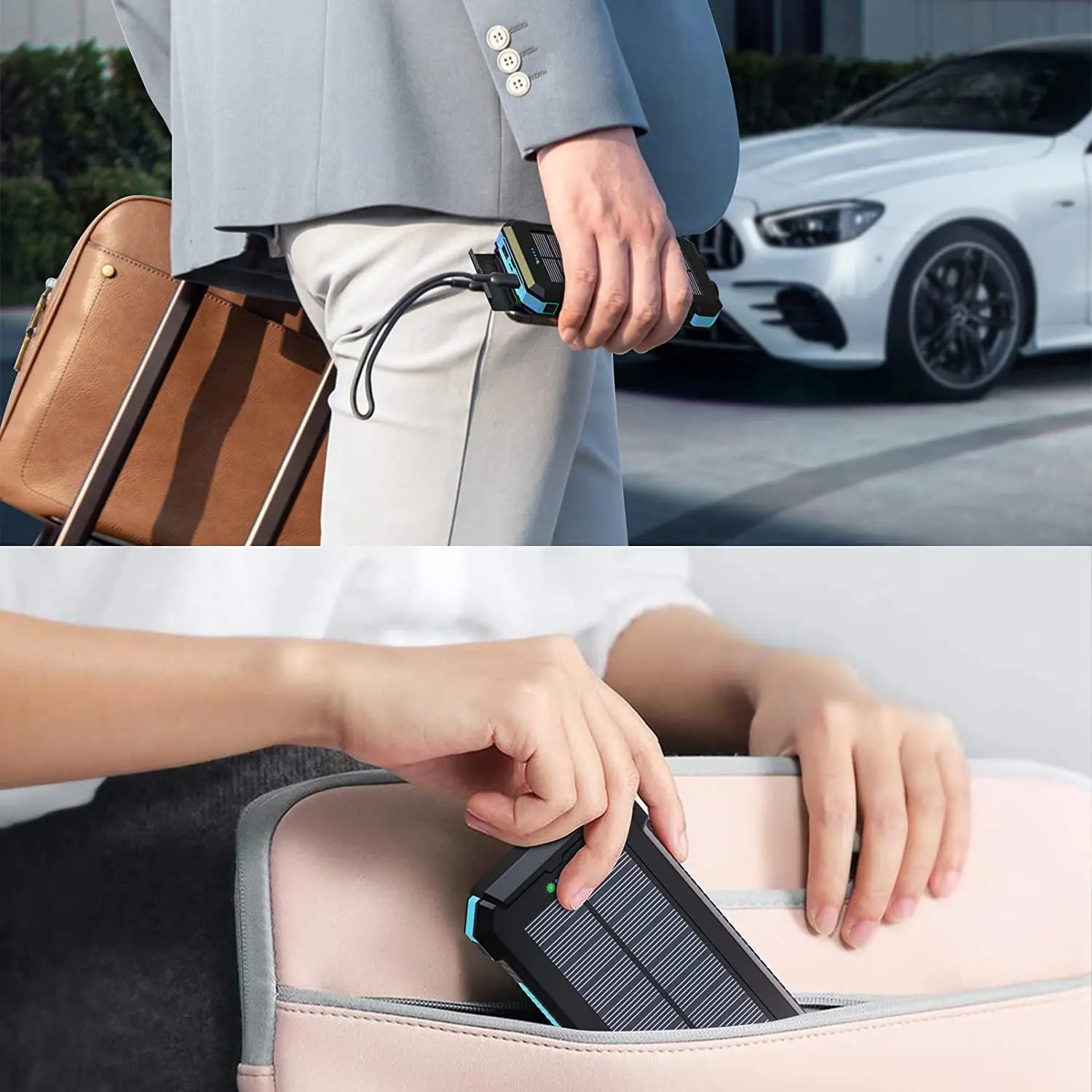 2025 High Capacity Charger 20000mah Waterproof Solar Power Bank Mobile Powerbank Solar Energy Power Banks for Mobile Phone