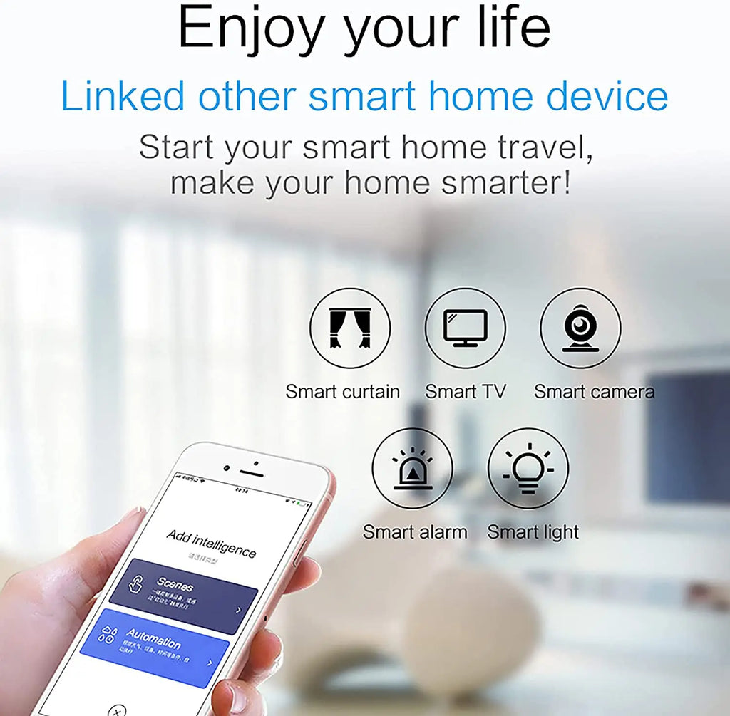 RSH Smart Home Automation WiFi PIR Motion Sensor Home Security Alarm System with Human Body Infrared Detector ZigBee Wireless