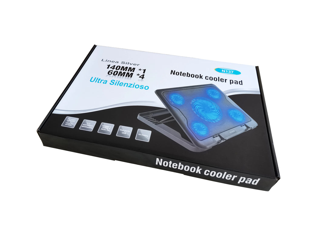 Momi 5 Fans RGB Gaming Laptop Cooler Stand Compatible with 12 to 17 Inch Notebooks New Release for Enhanced Cooling Table