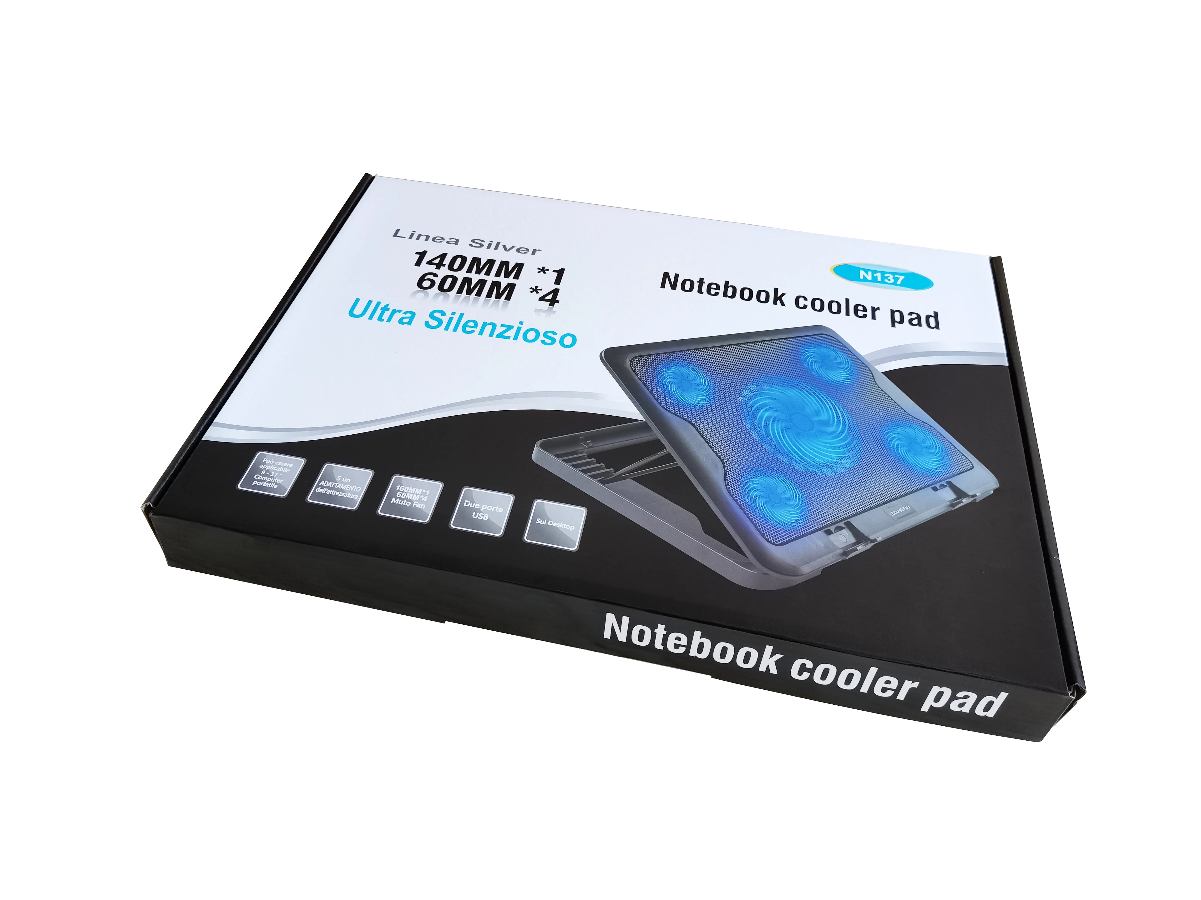 Momi 5 Fans RGB Gaming Laptop Cooler Stand Compatible with 12 to 17 Inch Notebooks New Release for Enhanced Cooling Table