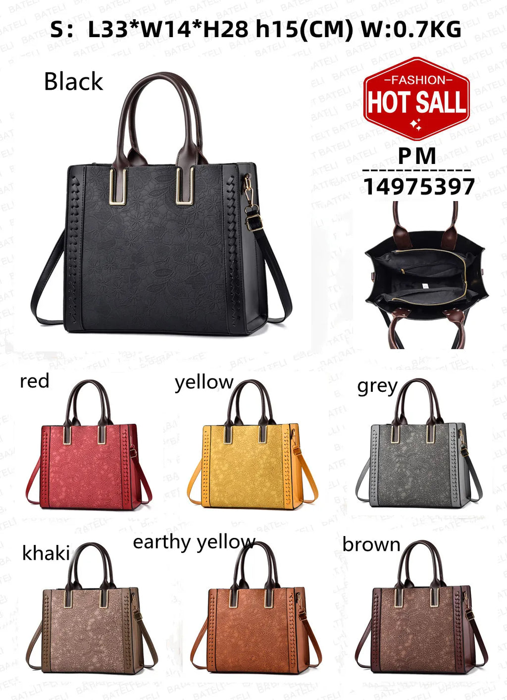 2022 New Solid Colour Women's Bags Large Capacity of a Hundred Models Bags Foreign Trade Explosion Zip Tote Bag
