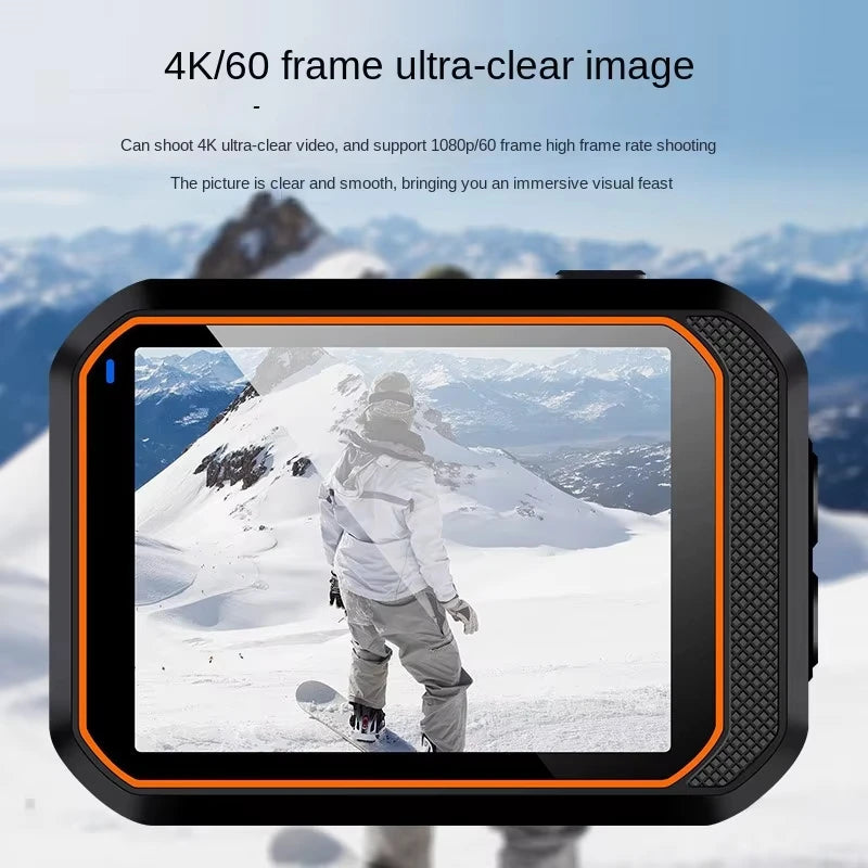 Welland 4K HD WiFi Sports Camera-IP68 Waterproof 170 Wide Angle MicroSD  CMOS Sensor for Diving  Outdoor Use