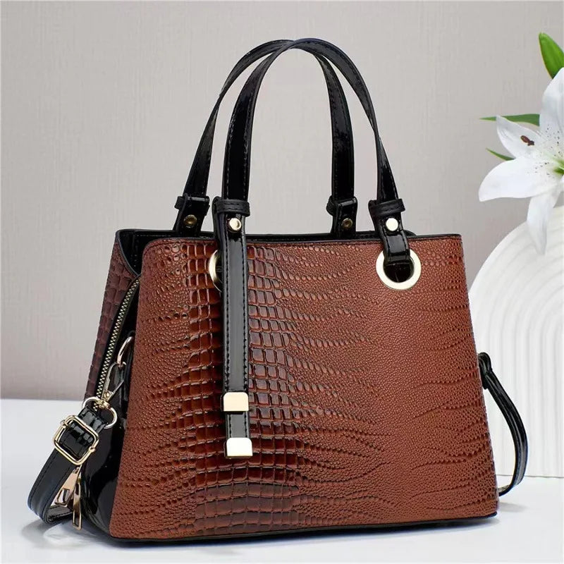 2024 New Retro Crocodile Pattern High Capacity Fashion Trend Messenger Bags Luxury Women's Bags Womens Handbags