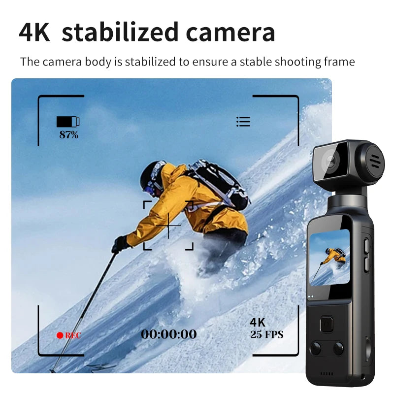 OEM High Definition 4K Sport Action Camera 128GB Built-in Memory Lightweight 1.0" Screen Rotate Wifi Connectivity CMOS Imaging