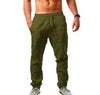 2025 Men's Summer Cargo Pants - Custom Logo Trousers (Breathable Solid Color Streetwear Casual Pants)
