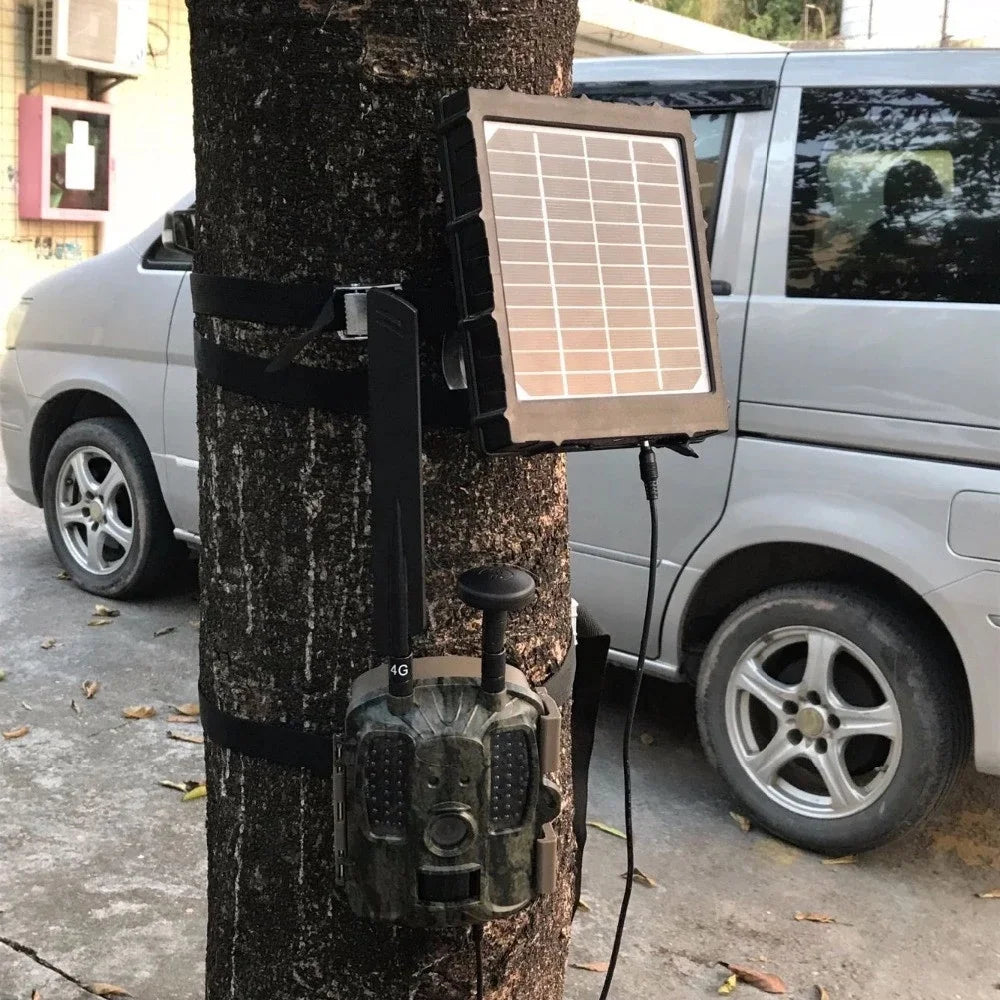 Top Rated Portable 6V 9V 12V Output Trail Camera Solar Panel Charger Kits 3W 5V for Hunting Camera With 8000MAH Built in Battery