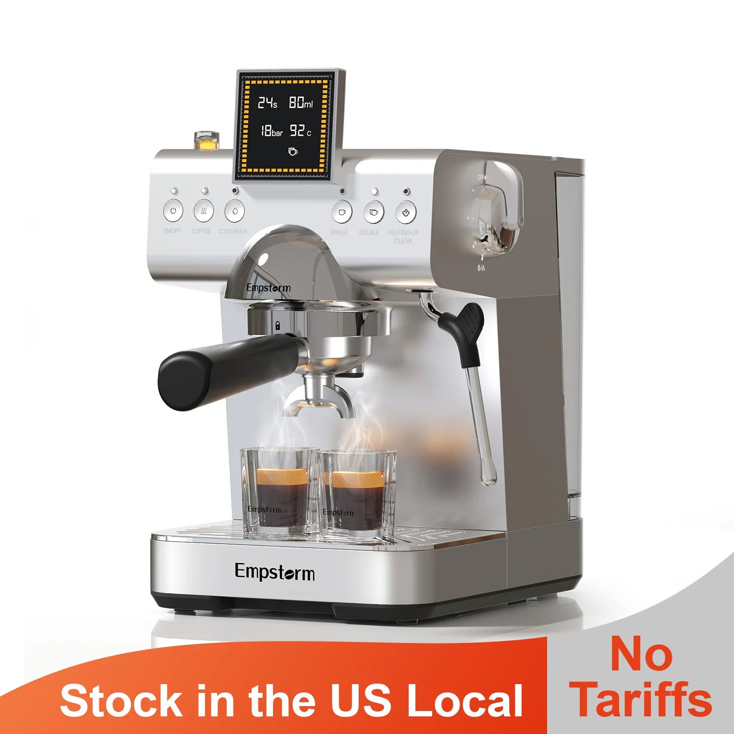 High Quality Aluminum Semi Automatic Coffee Machine Electric Espresso Maker Cold Brew Household & Hotel Use EU/US Stock