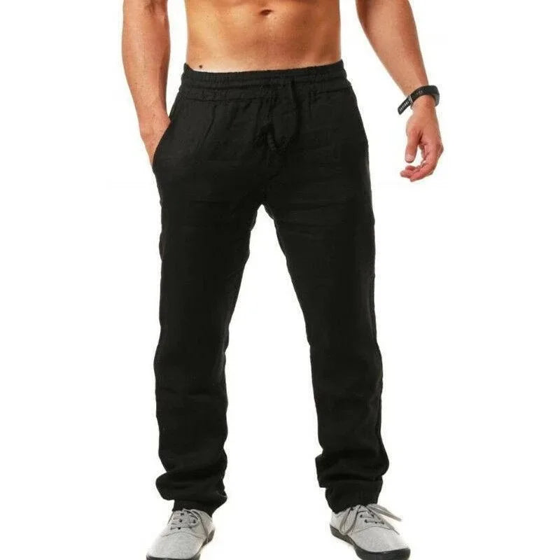 2025 Men's Summer Cargo Pants - Custom Logo Trousers (Breathable Solid Color Streetwear Casual Pants)