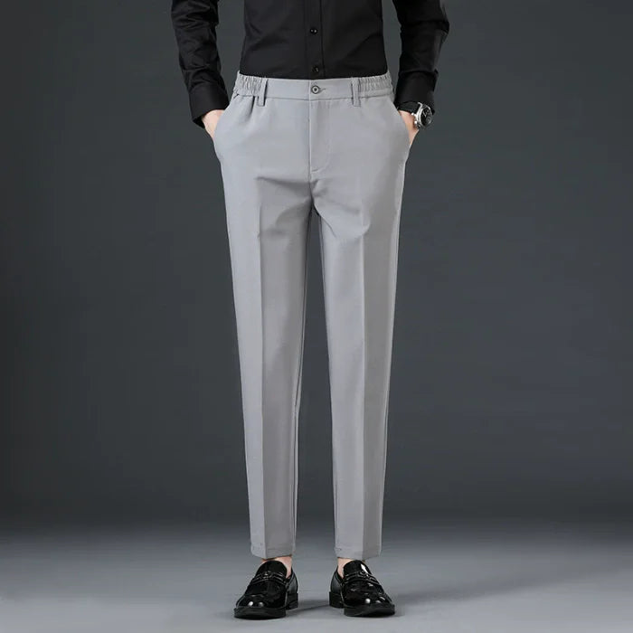 Spring and Autumn Men's Casual Pants Tailored Elastic Waist Suit Pants Casual Cropped Pants   27-42