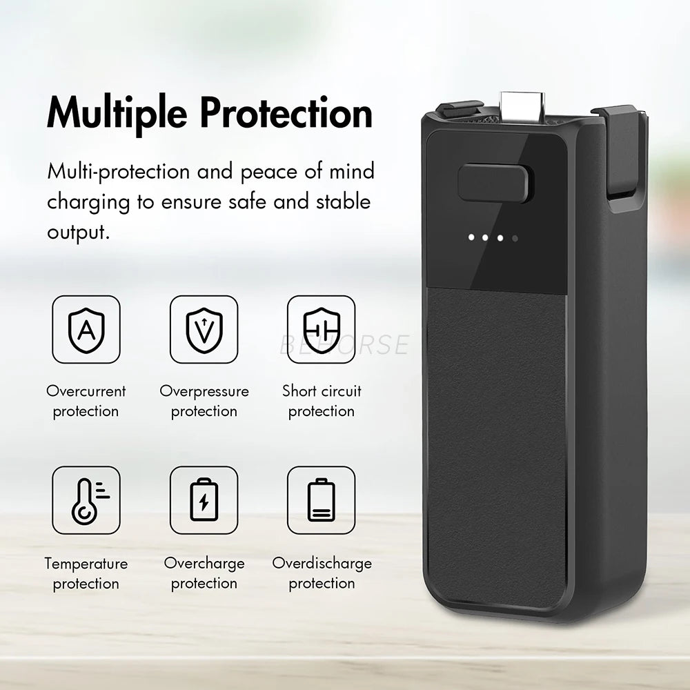 Fast Charging 2800MAh Power Bank Portable Large Capacity Battery Handle Type-C  for DJI OSMO Pocket 3 Camera Accessories