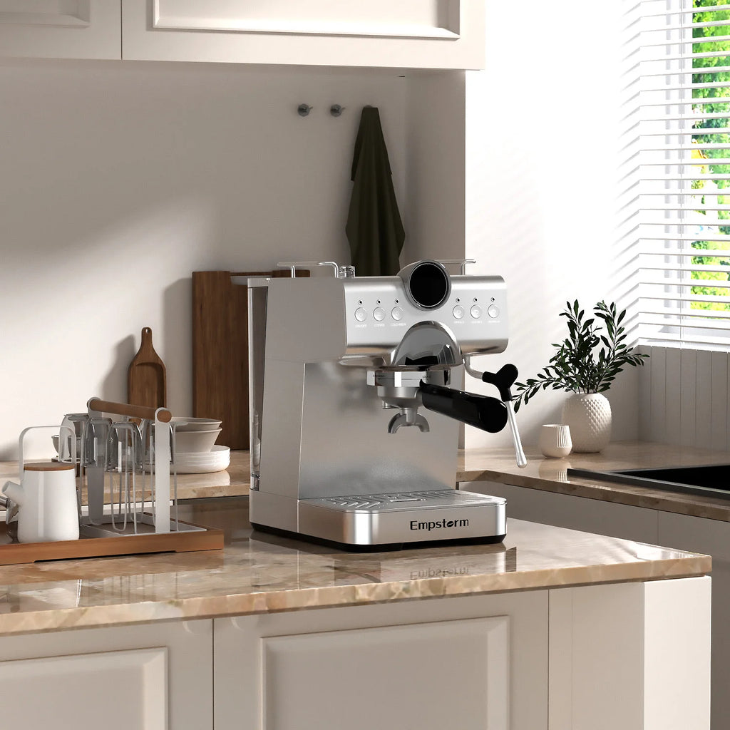 For CB1 New Design High Quality Electric Semi-Automatic Coffee Maker with Cold Brew & Milk Frother for Household Use