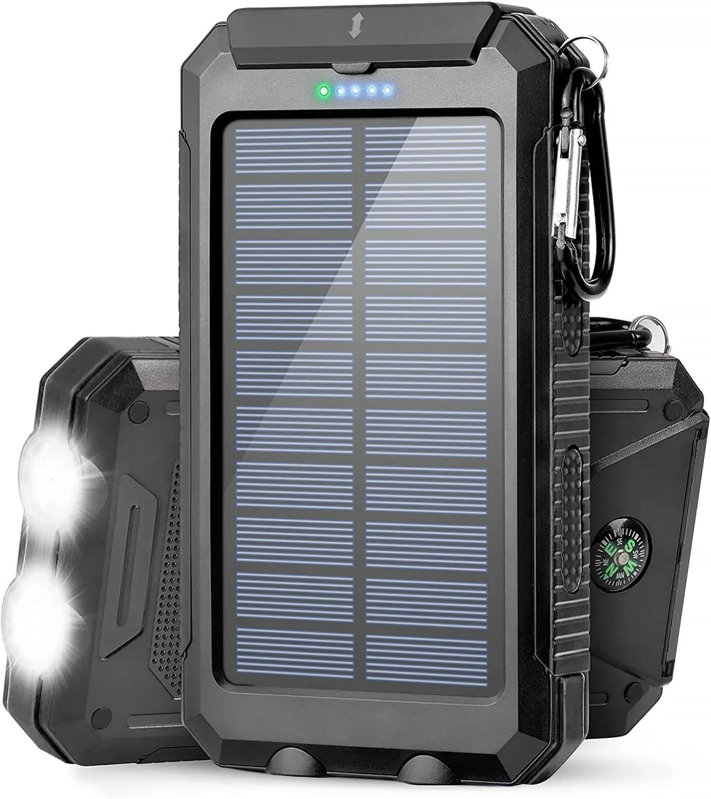 IP67 Waterproof Solar Power Bank 20000mah Solar Charger Waterproof Phone Power Bank Portable for Cell