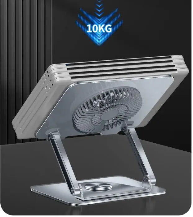 360 Rotating Computer Stand with Fan Laptop Table Support Pour Ordinateur Portable Stand for Study Table