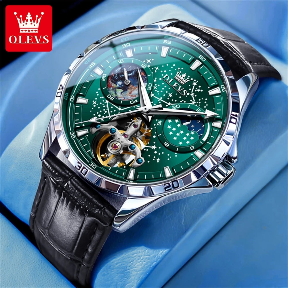 OLEVS 6689 Original Brand Men's Watches Waterproof Multifunctional Luminous  Fully Pointer Quartz Watch