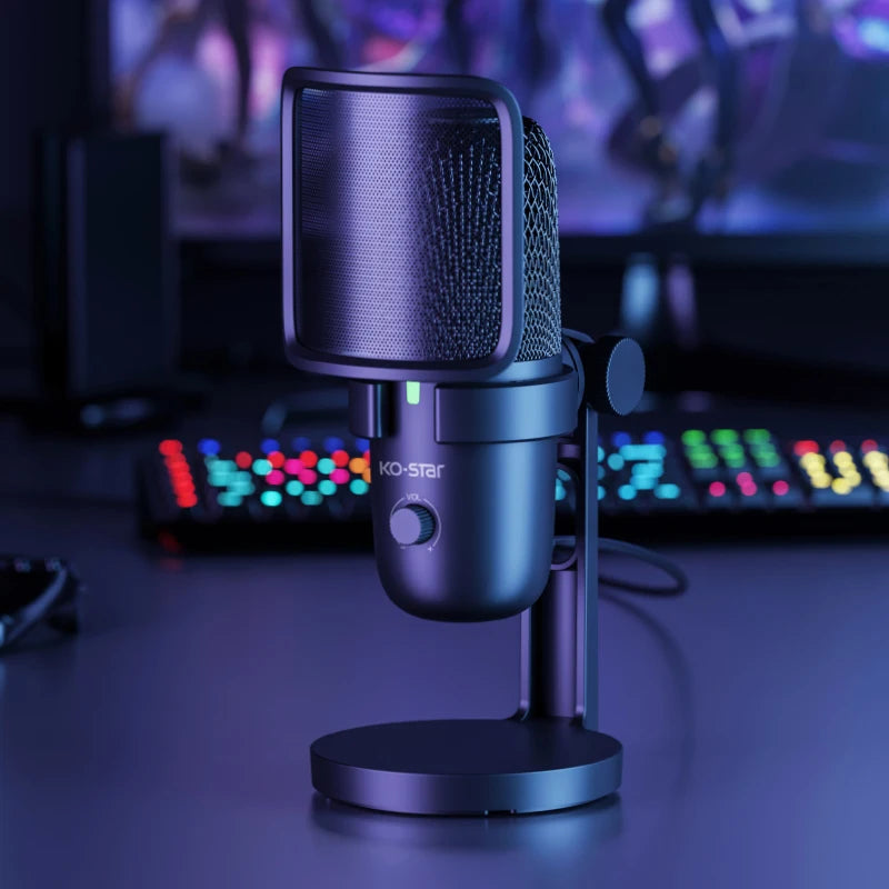 Gaming Streaming Microphone with Cable Professional Studio Recording Microphone Wired Podcast Microphone