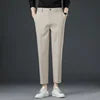 Spring and Autumn Men's Casual Pants Tailored Elastic Waist Suit Pants Casual Cropped Pants   27-42