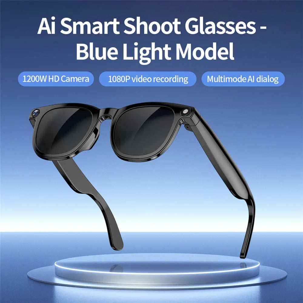 Wireless BT Smart Glasses JS-01Pro 2K Camera with ENC Noise Reduction Supports Real-Time AI Smart & HD Recording