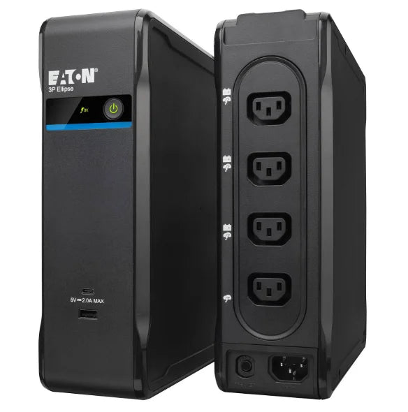 Eaton 3P1700UI Ellipse UPS - 1700 VA/1040 W 12V 9Ah Sealed Lead-Acid Battery 4 C13 Outlets USB Charge