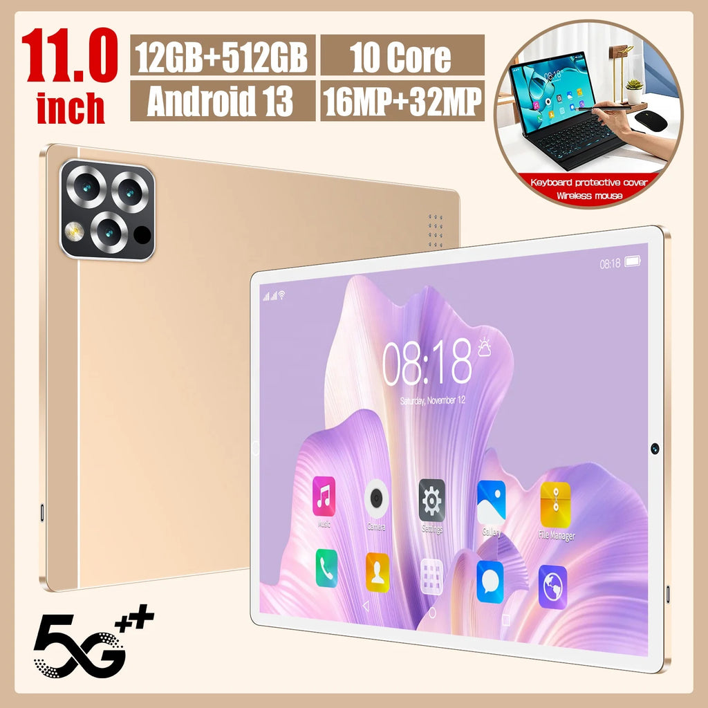 Factory Wholesale Newest Android Smart Gaming Tablets Pc Gaming Laptops 5G WiFi Enabled 12GB+512GB 11inch Computer for Business