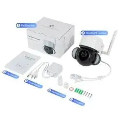 EDUP 8MP Outdoor  WiFi Smart Camera PTZ Security Surveillance Wireless Wifi IP Network Camera