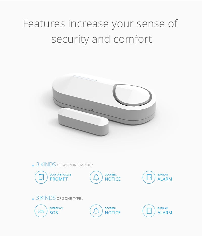 Mini Smart Home Security Alarm System ABS Material Burglar Barking Dog Generator for Door/Window Protection
