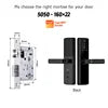Tediton Waterproof Biometric Digital Fingerprint Smart Camera Door Lock With Tuya Wifi for Home Apartment