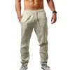 2025 Men's Summer Cargo Pants - Custom Logo Trousers (Breathable Solid Color Streetwear Casual Pants)