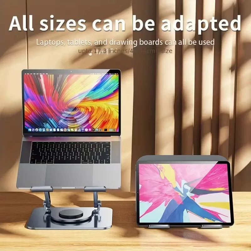 360 Rotating Computer Stand with Fan Laptop Table Support Pour Ordinateur Portable Stand for Study Table