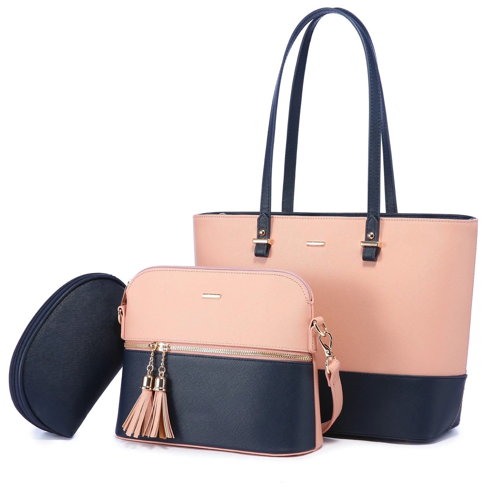 LOVEVOOK Wholesale Boutiques Luxury High Quality PU Material 3 Pieces Handbag Sets Shoulder Bag Wallet Ladies Women Handbags