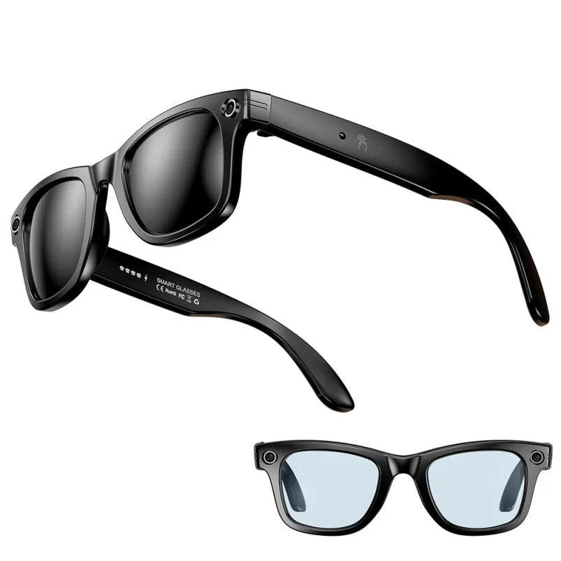 2025 W600 Smart Glasses with Photo Recognition Camera for BT for Music Call AI Q&A Smart Recording New Smart Wearable