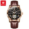 OLEVS 6668 Automatic Mechanical Men's Watches Flywheel Three Eyes Month Week Luxury Watch Automatic Mechanical SmartWatch