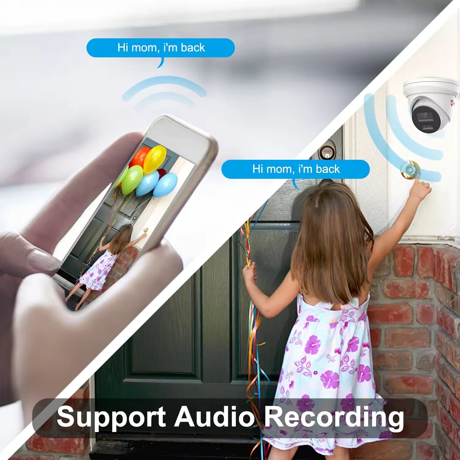 US shipment 4k turret smart camera dual-light human/vehicle detection built in mic poe ip camera h.265+ security camera