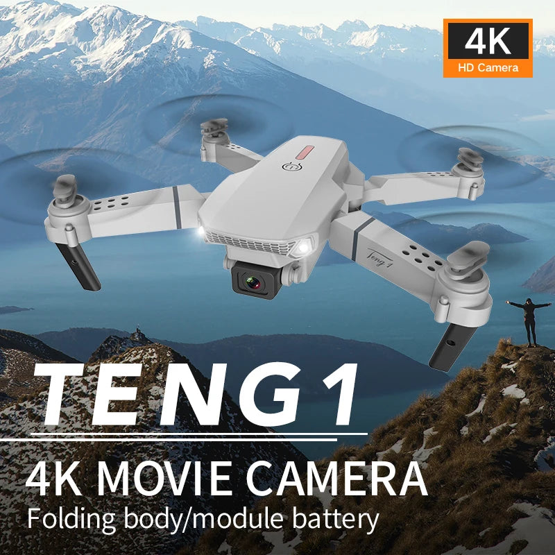 Hot Selling E88 4k Hd Mini Drone With Camera Wifi Real-time Transmission Fpv Drone Long Range Fpv Rc Quadcopter Drone